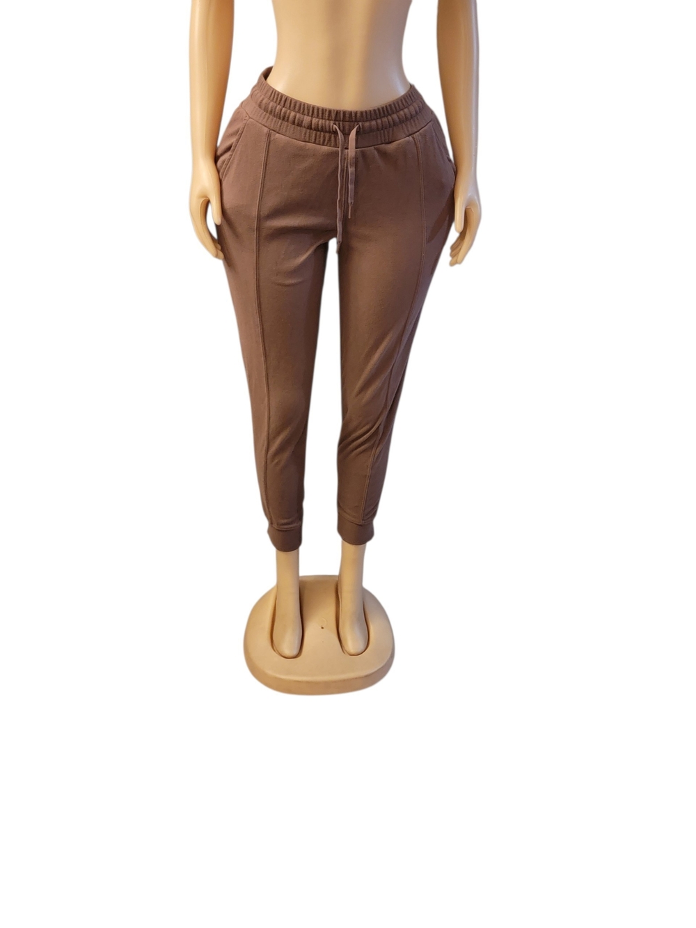 Mondetta Taupe Brown Drawstring Joggers